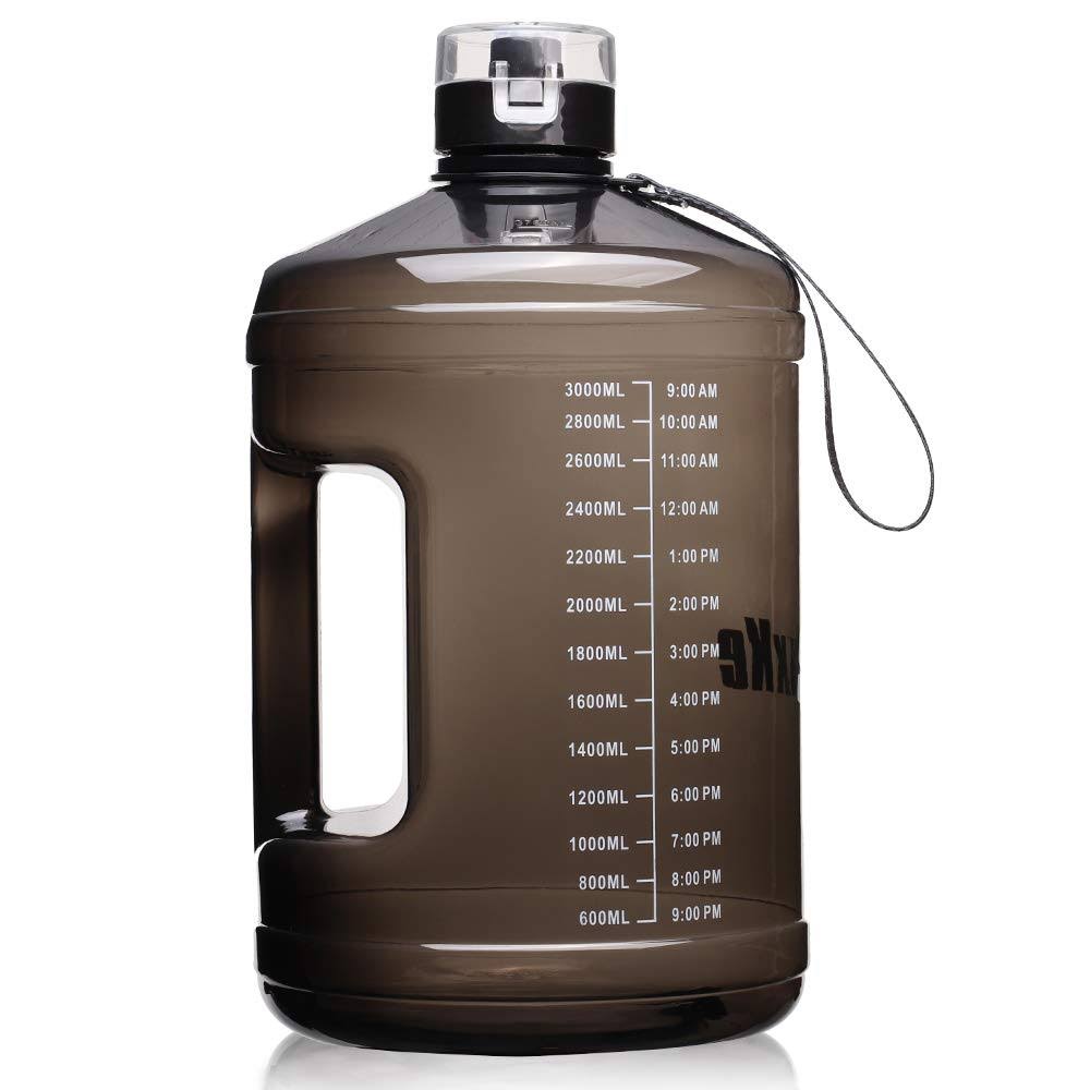 ea345d3d4d12d4a6ee03751b63a5d0a25ad548eb78563a4938b6c2e156f0decc.jpg SLUXKE 1 Gallon Water Bottle Portable Water Jug Fitness Sports Daily Water Bottle with Motivational Time Marker,Leak-Proof, Wide - Image 1