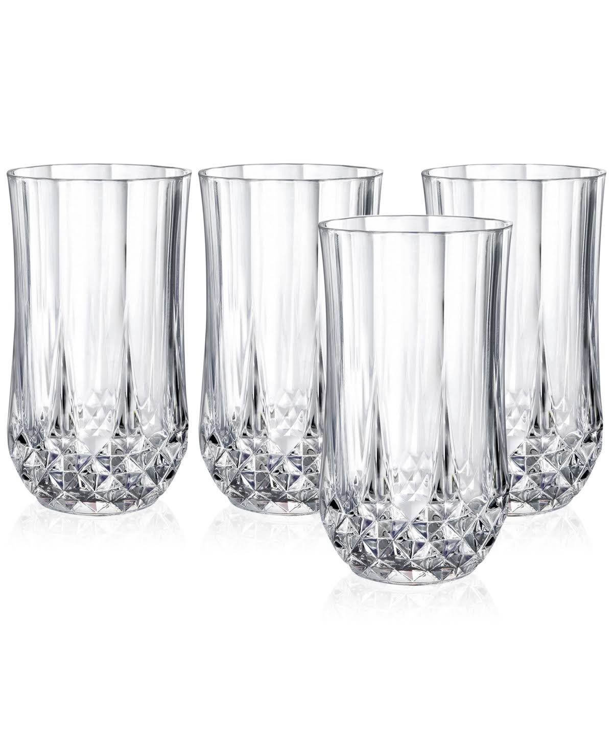 ea3a3a09f2901fefa221f5b68a935a77b04c1ef73a311f5e74a657b16021e1a9.jpg Cristal D'arques Longchamp Set of 4 Highball Glasses - Image 1