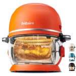 Fritaire Self-Cleaning Glass Bowl Air Fryer, 5-Qt, Orange