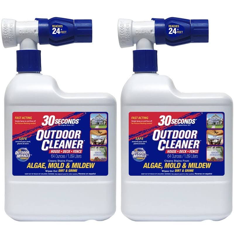 eaaf0d7119d66f39b7e0970d9d49085e7a174def9af6b6dec7d66bb61de4fd61.jpg 30 Seconds Outdoor Cleaner Hose End Sprayer | 2 Pack | Vinyl Siding Fences Patios & More - Image 1