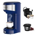 Vimukun Single Serve Coffee Maker, Coffee Brewer for K-Cup Single Cup Capsule and Ground Coffee, Single Cup Coffee Makers with 6 to 14oz Reservoir,