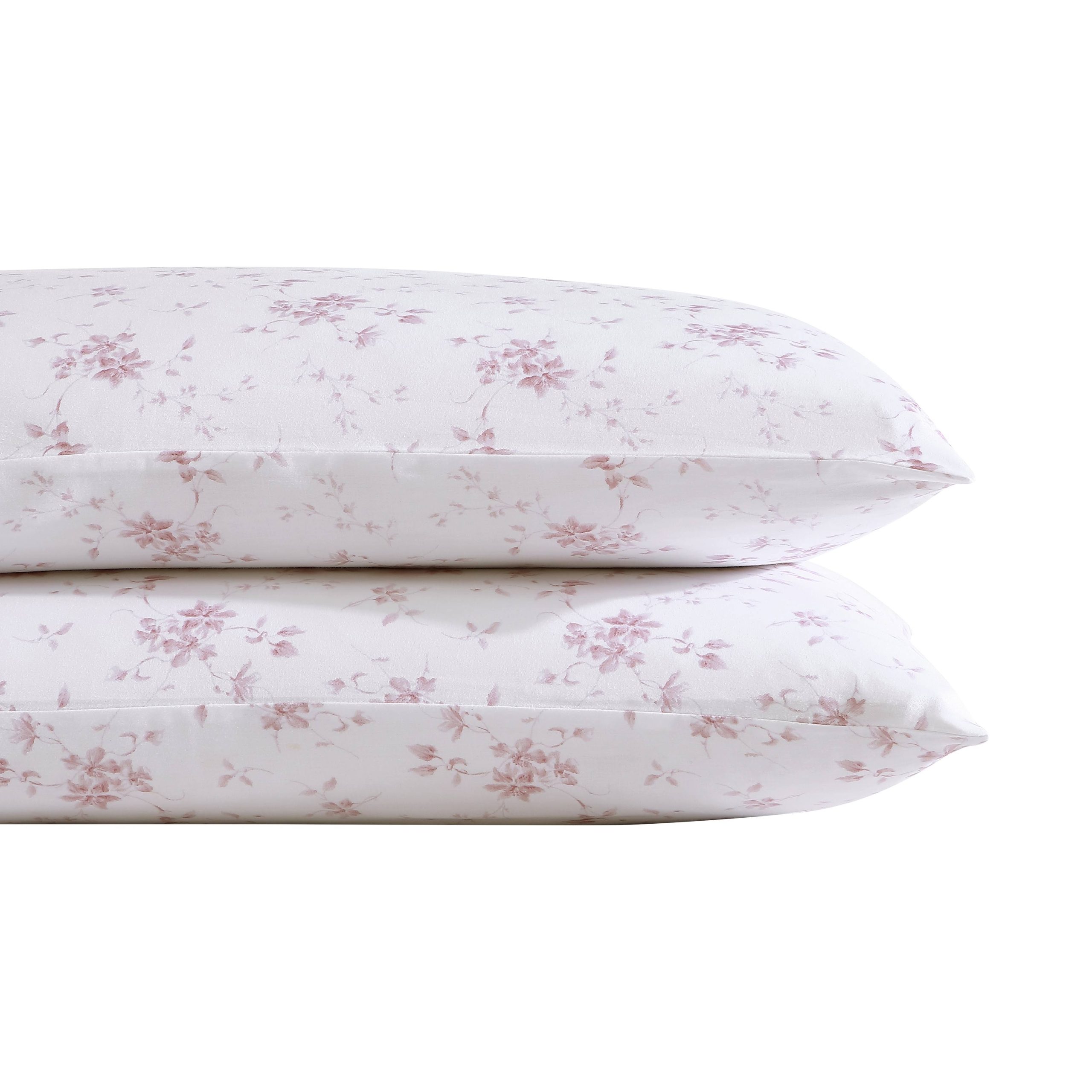 eaeb74a48579c72b013d5c3ba2dc93bac254ff851dd2552f3765bd4752bcb48b.jpg Laura Ashley 300-Thread Count Garden Muse Sheet Set, Standard Pillowcase Pair, Pink - Image 1