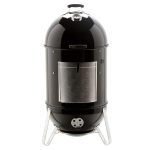 22 in. Smokey Mountain Cooker Smoker in Black with Cover and Built-In Thermometer