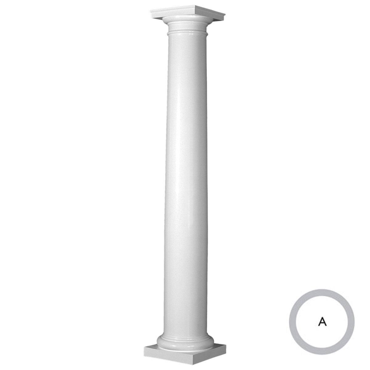 eb0c4ac0b1b46dec1f348fce2e292895baa7059c87659aa4ad1fcf6a2b8fa10e.jpg Endura-Stone 8-ft x 8-in Unfinished Fiberglass Round Column - Image 1
