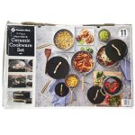 Member's Mark 11-Piece Modern Ceramic Cookware Set Black