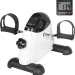 VIVIJASON Pedal Exerciser - Folding Portable Exercise Peddler - Under Desk Mini Exercise Bike for Arm/Leg Workout - Adjustable Fitness Rehab Equipment for Elderly Seniors with LCD Display