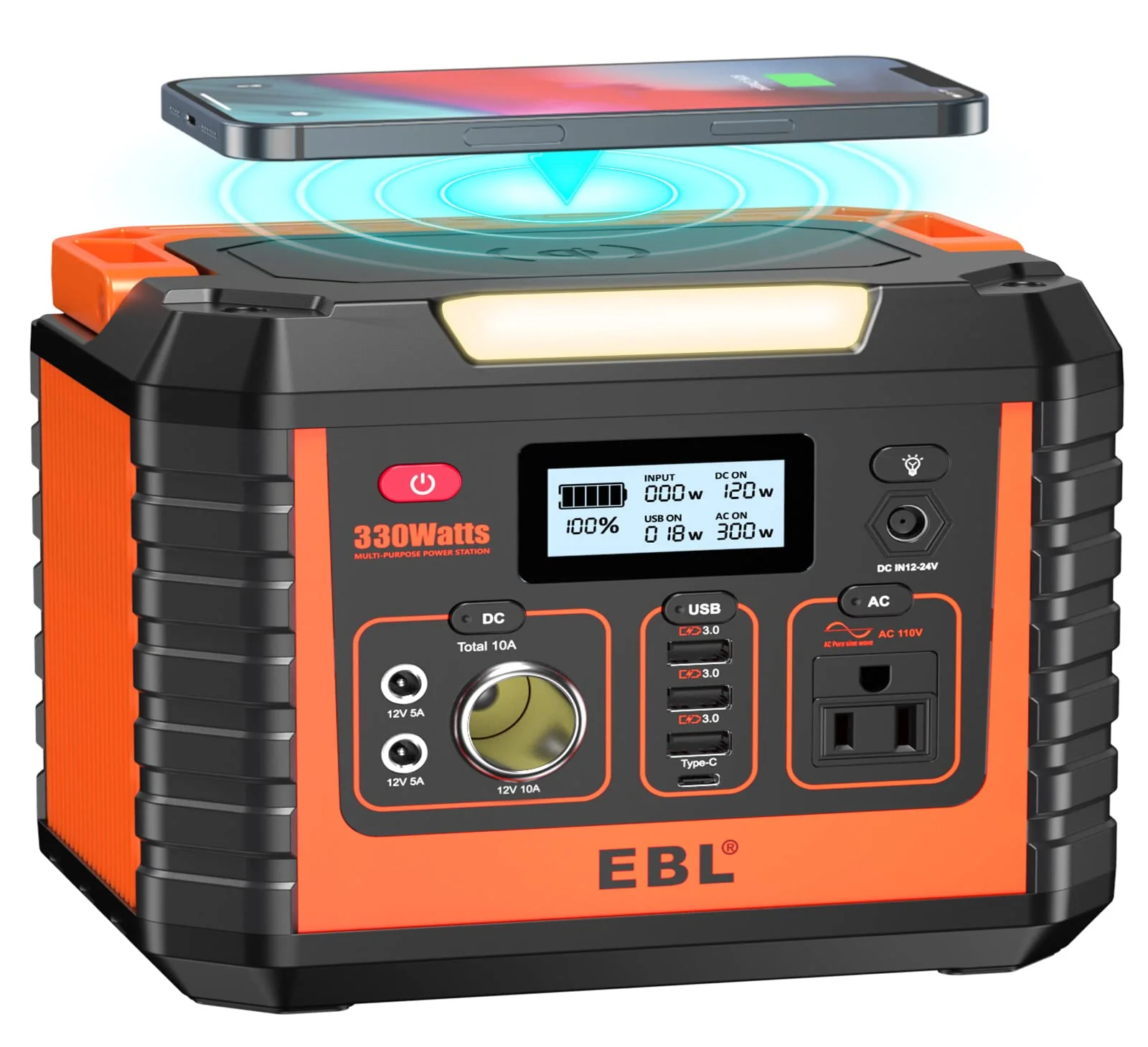 eb9658a40acbaceb76a0f958bce42932d6b37ca2ecb229f9de2b3eaa71aac608.webp EBL Portable Power Station. 110V/330W Solar Generator - Image 1