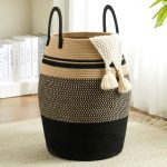 105L Extra Large Laundry Hamper Basket by Fiona's Magic, Woven Tall Clothes Hamper for Storage Blanket, Toys and Dirty Cothes in Bedroom and Living
