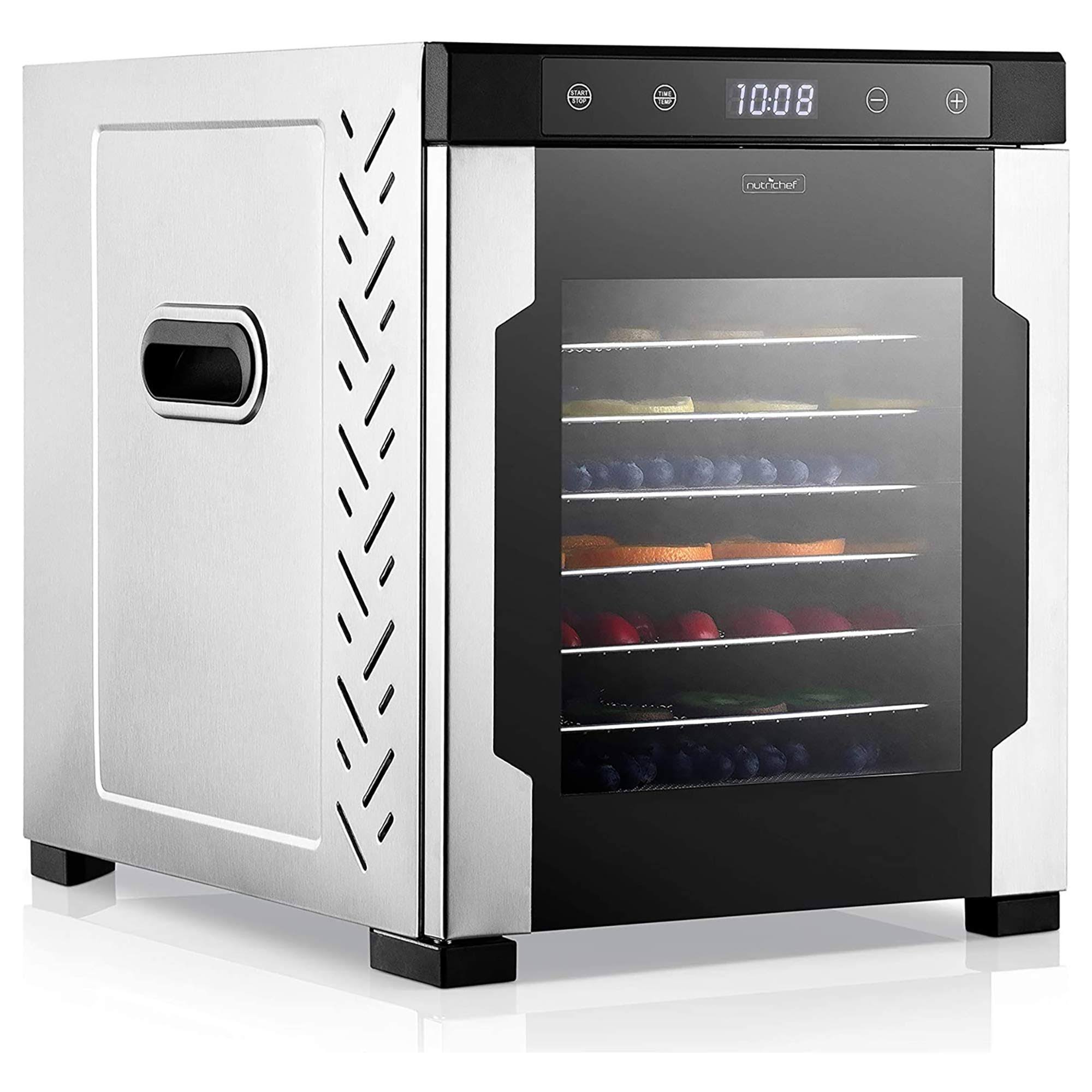 eba9b26291b2a49c58d24a63a96c7786ab016c4fdcbd224ffd0dd973d31253ac.jpg Nutrichef NCFD10S 10 Shelf Food Dehydrator - Image 1