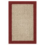 Mainstays Faux Sisal Indoor Entryway Area Rug, Red, 2'6 inchx3'10 inch, Size: 2'6 inch x 3'10 inch