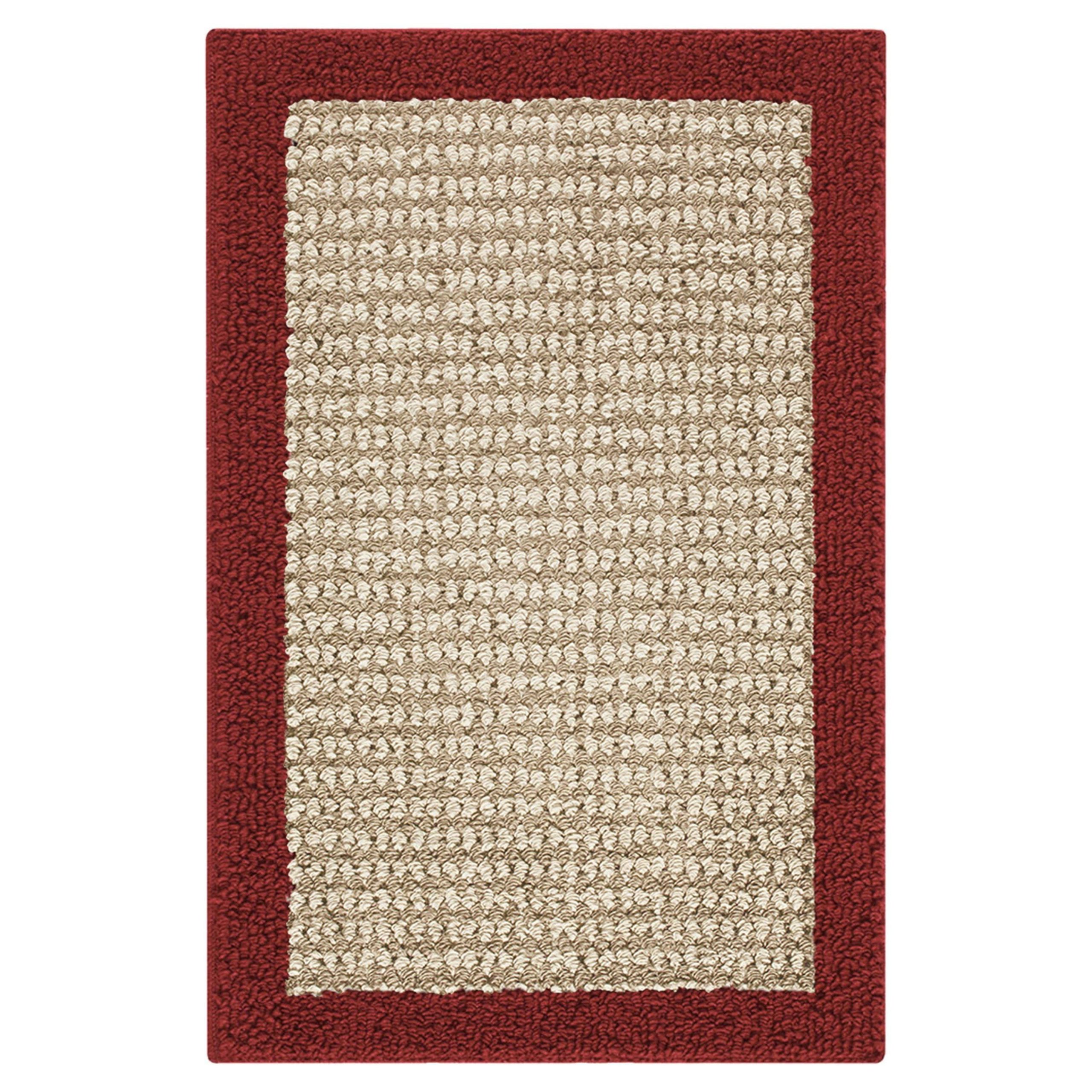 ebbf8b0d6e6891a01235457a37510a1a3b721ec742fe01e4b6c1f8196c4c00de.jpg Mainstays Faux Sisal Indoor Entryway Area Rug, Red, 2'6 inchx3'10 inch, Size: 2'6 inch x 3'10 inch - Image 1