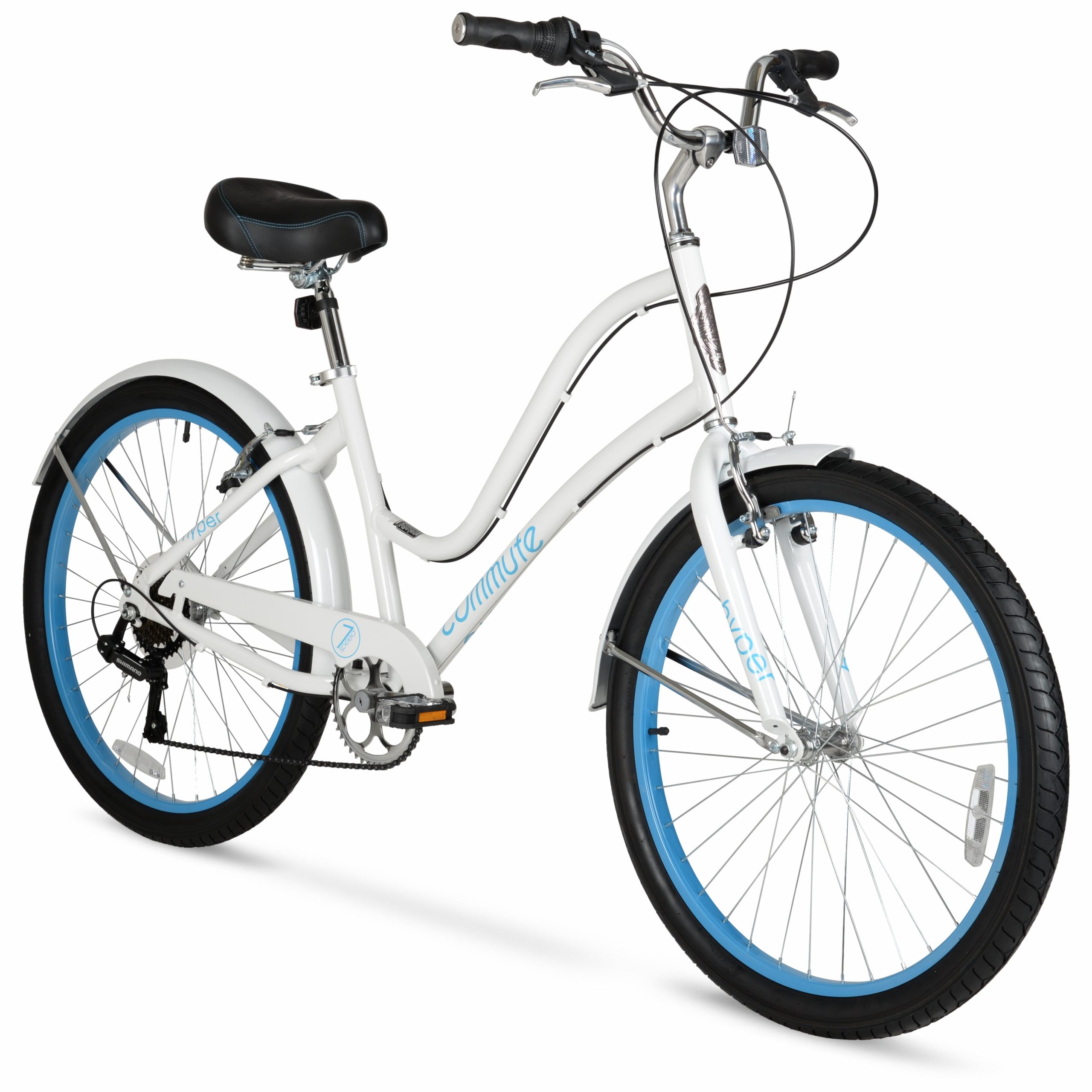 ebd0469c2fccf2162108ee32323159b274816bc036ec5408f6140bfe3d802a37.jpg Bicycle Women's 26 In. Commuter Bike. White - Image 1