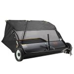 VEVOR Lawn Sweeper 48.5" 26 Cu ft Tow Behind Yard Sweeper Dumping Rope Design & Heavy Duty Durable to Use Leaf & Grass Collector with Adjustable