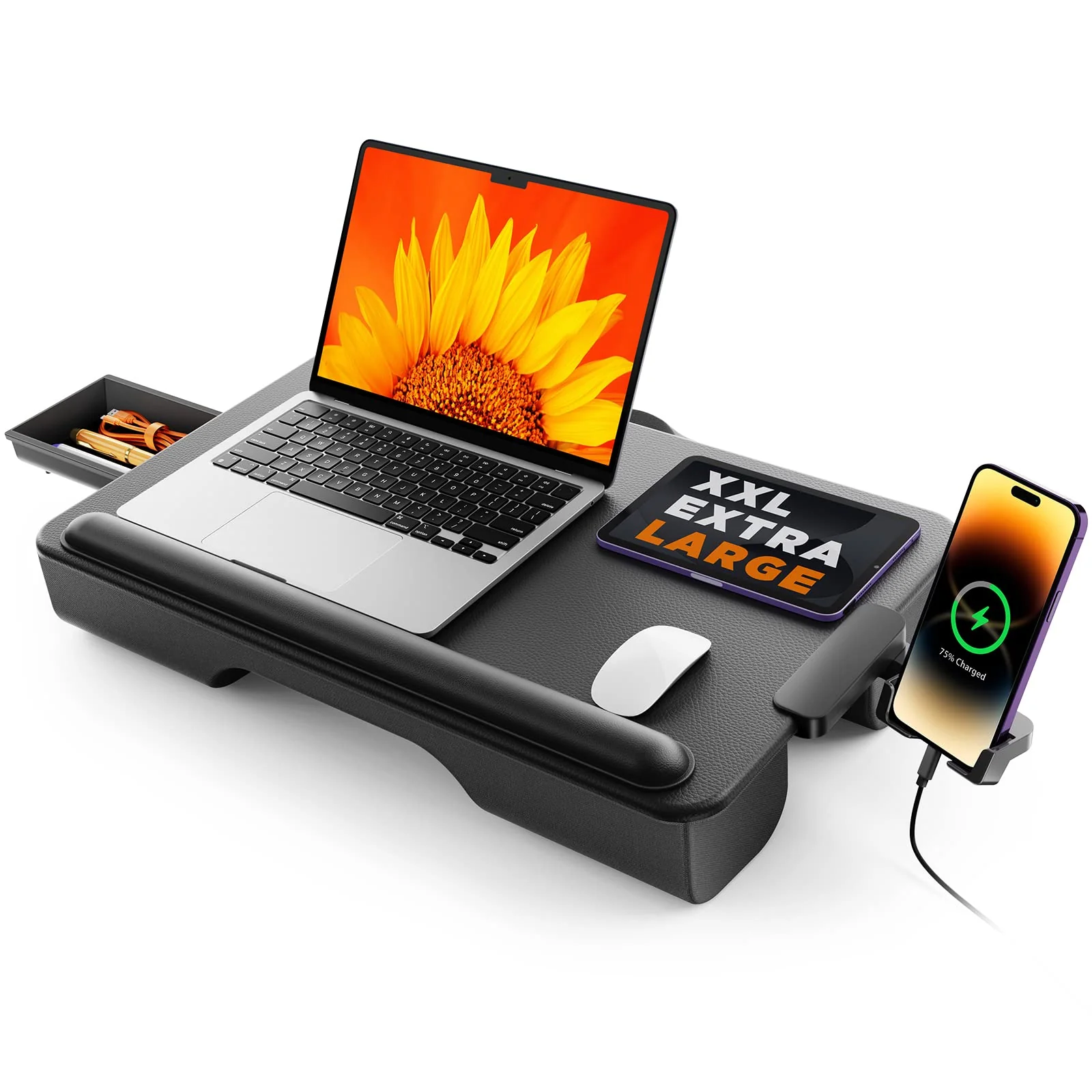 ebf508de39f996bcedfe833a81d3cffb26e87bc9781a56a533173f49a1ba1a16.webp SAIJI Portable Laptop Desk. Fits Up to 17 Laptop & MacBook - Image 1