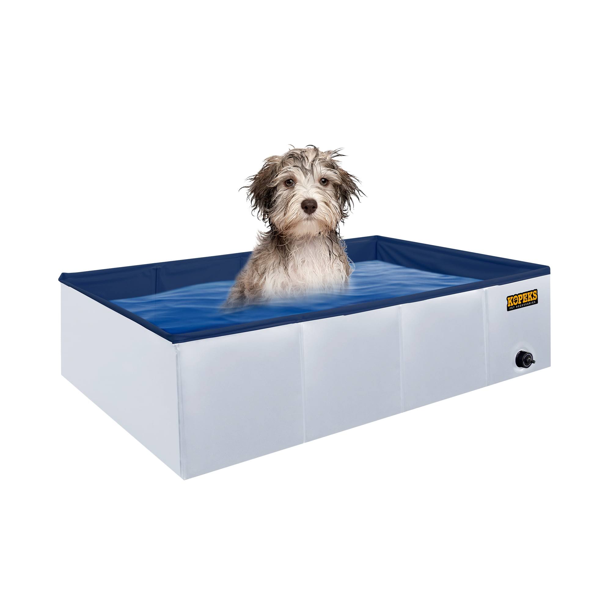 ec5049b1018996f425a7724910cff8d6cf6d374ff0e78d1b605f537252a3fa42.jpg Kopeks Outdoor Rectangular Swimming Pool Bathing Tub - Portable Foldable - Medium - Image 1
