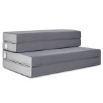 Best Choice Products Folding Portable Mattress Topper, Gray, Full