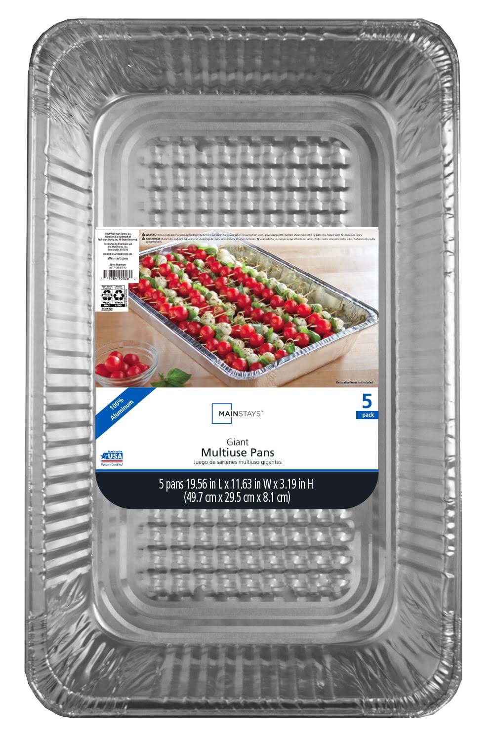 ecc786c46a46907242c2526db1ff0ae837ef28e5a50966a586e8561840ae7c01.jpg Jiffy Foil Steam Table Pans, Full Size, 5 Pack - 5 pans - Image 1