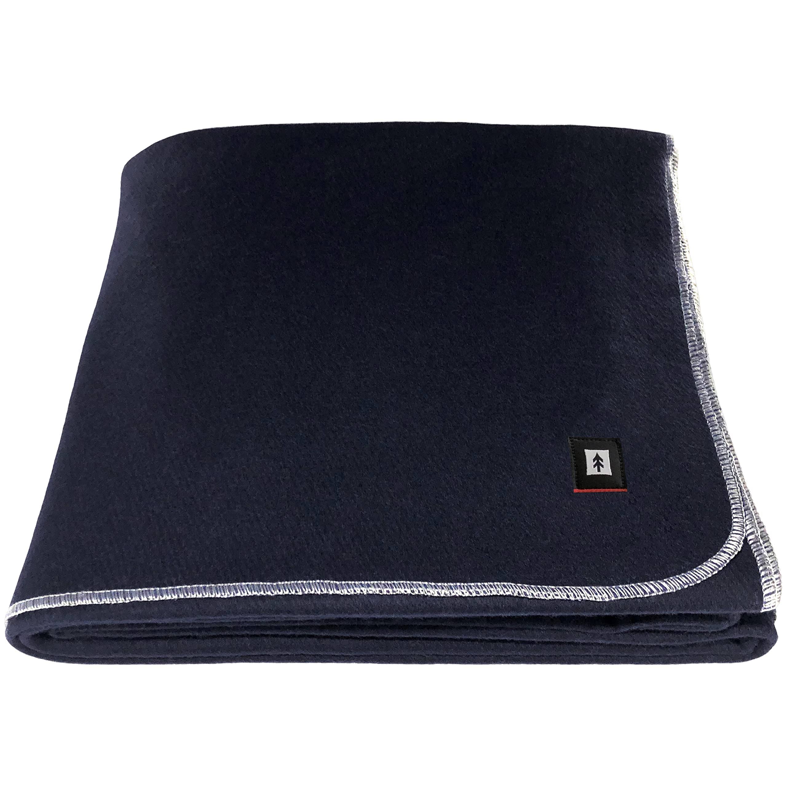 eccc5eeeddc8f9a259460f41b52974115297fc38d0eb777504645242b497d954.jpg Ektos 90% Woolen Blankets, 90" x 66", Warmest Blanket, Washable Wool Blanket, US Navy Blanket (Navy Blue) - Image 1
