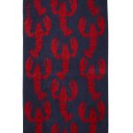 L.L.Bean Seaside Lobster Beach Towel - Bright Navy