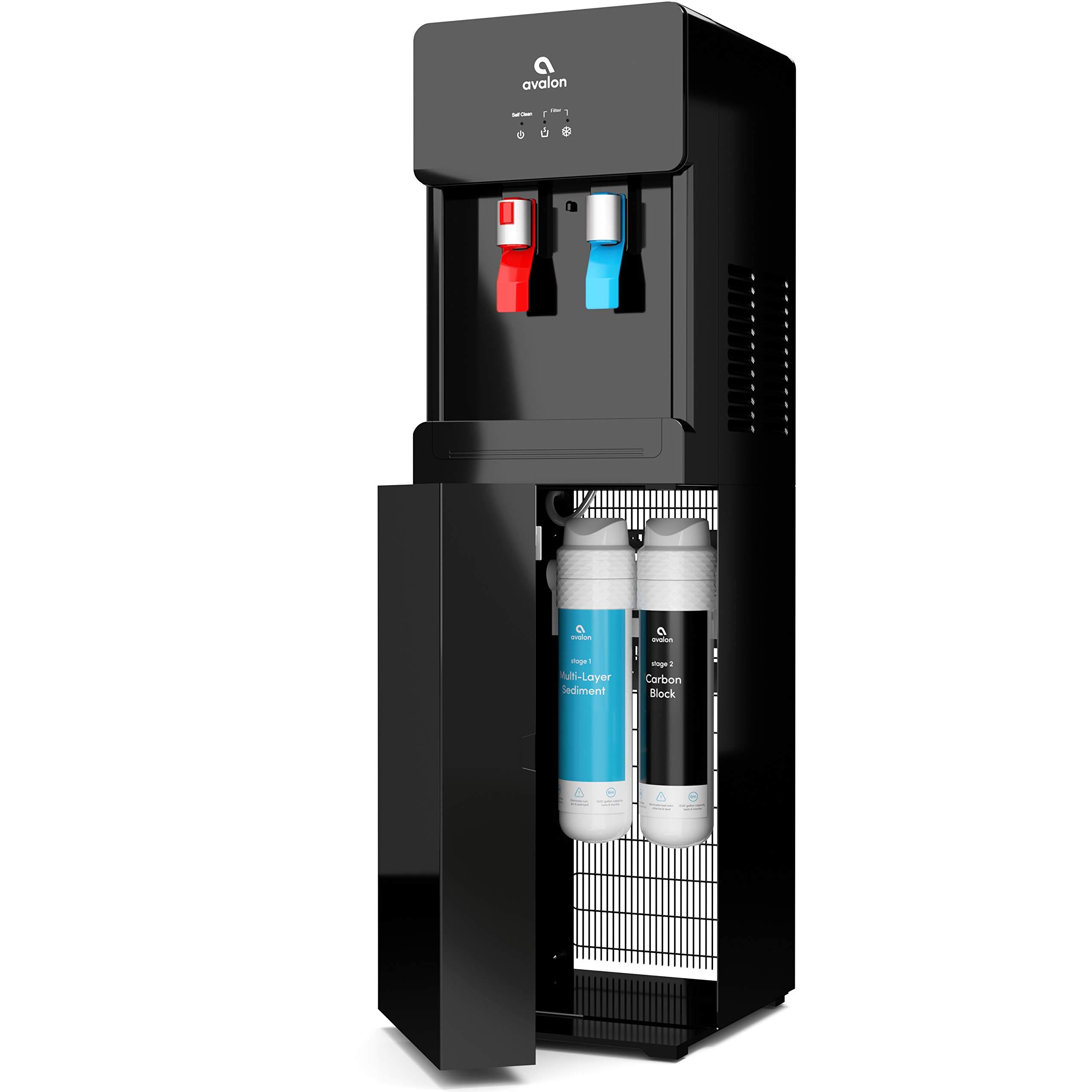 ecfc7512984e4bff101564e031f63f62d7ecdc35fd48f160ed4f37678101b911.jpg Avalon Self-Cleaning Bottleless Hot/Cold Water Cooler- Black - Image 1