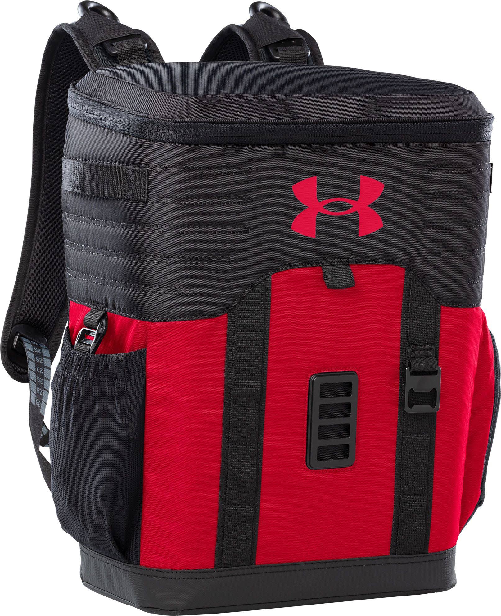 ed0babb9573cfe913b20d32fb9af3e5f4b9434190e0b091a479b8e7896464e21.jpg Under Armour 25 Can Backpack Cooler, Black/Red - Image 1