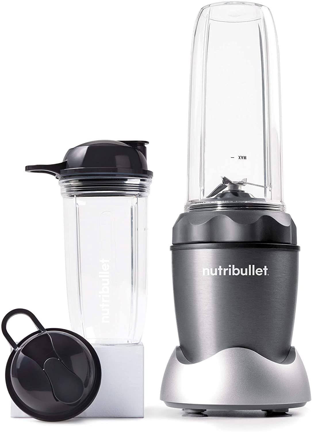 ed0cb57e8b67571b58c5e59ce04c28939373c428a6d75dde692c403e7dfd34b5.jpg NutriBullet Pro 1000 Single Serve Blender Very Powerful 1000 Watts 7-Piece Set, Gray - Image 1