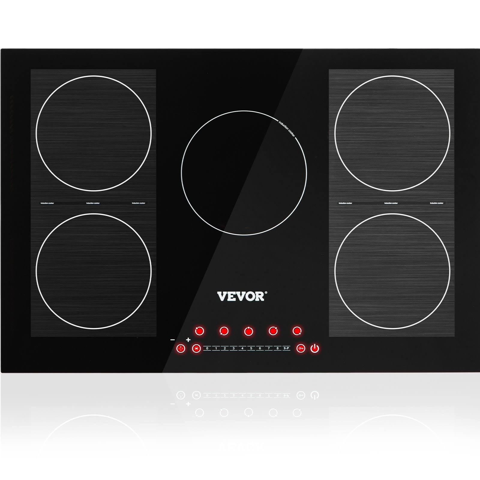ed34c47165773b796e607b008576b1c060323487ef399c0ca4ce1320e7a6c62a.jpg VEVOR Built-In Induction Electric Stove Top 30 inch,5 Burners Electric Cooktop,9 Power Levels & Sensor Touch Control,Easy to Clean Ceramic Glass - Image 1