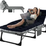 ABORON Folding Camping Cots for Adults with Mattress Carrying Bag