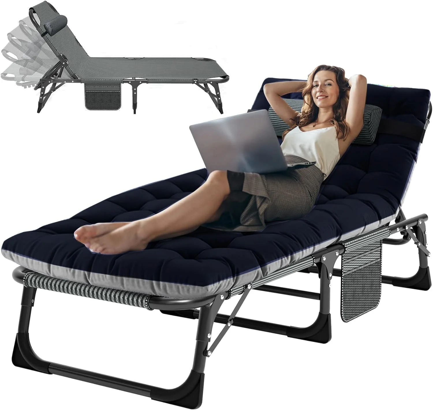 ed4b3a46b4b645fee1ef92ebd9f47b098cb6ce7df9c05767638c11b428f61c01.webp ABORON Folding Camping Cots for Adults with Mattress Carrying Bag - Image 1