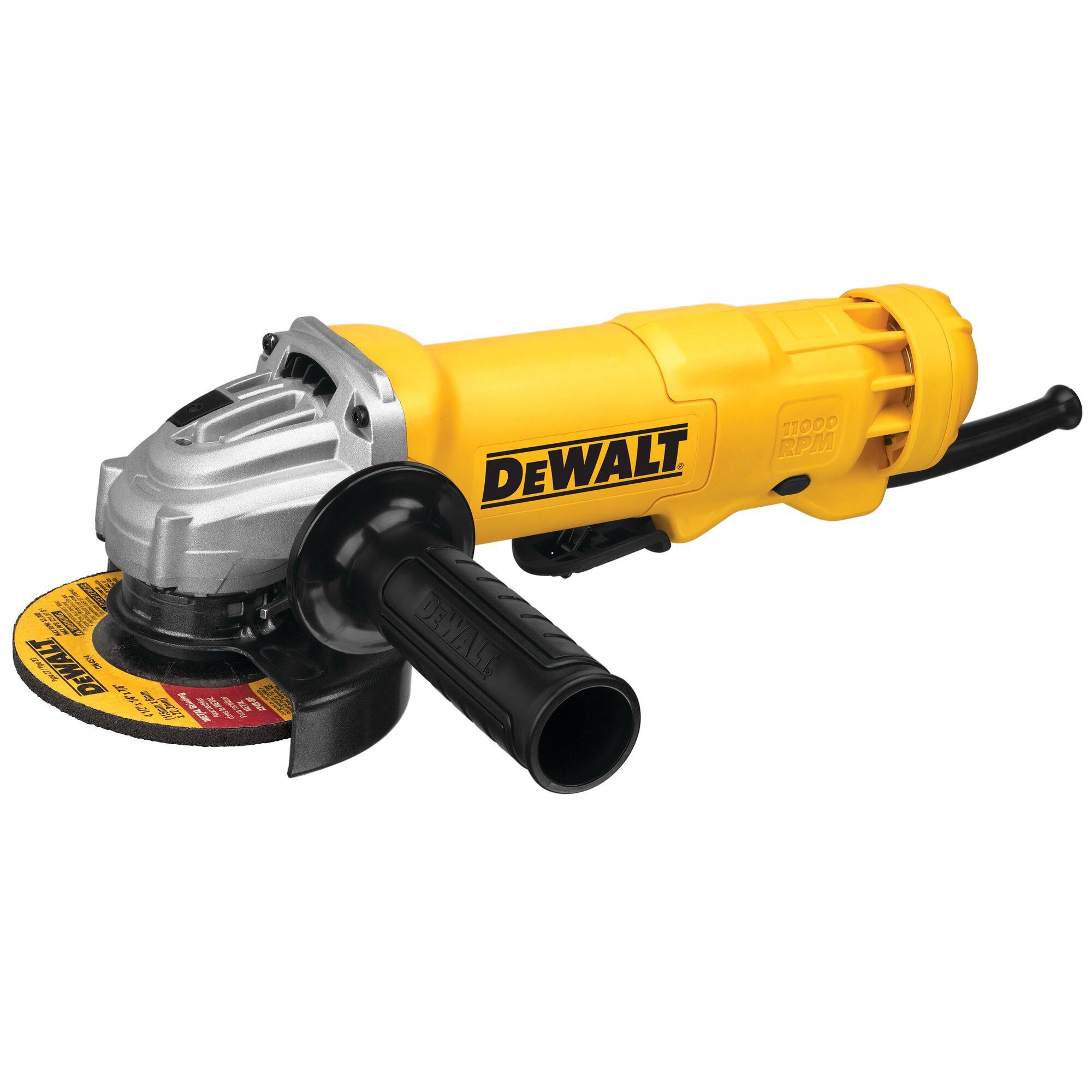 ed61cc4a85b532160f142c9dd14a904fc0e682659e4a713ae201a7df63ec9fd7.jpg DeWalt 11 Amp 4-1/2 in. Angle Grinder DWE402W - Image 1