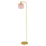 Gracieleigh 63" Arched Floor Lamp Joss & Main Shade Color: Pink