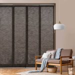 GoDear Design Adjustable Sliding Panel Track Blind 45.8 inch- 86 inch W x 96 inch H, Vertical Blinds, Pu'er Tea, Size: 45.8-86 W x 96 H, Brown