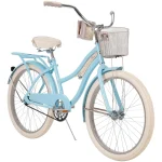 24 In. Girls Nel Lusso Women'S Classic Beach Cruiser Bike, Light Blue