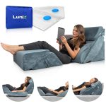 Lunix Lx13 6pcs Orthopedic Bed Wedge Pillow Set, Post Surgery Memory Foam for Back, Neck and Leg Pain Relief, Sitting Pillow, Adjustable Pillows