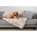 Paw Brands PupProtector Cool Comfort Waterproof Throw Blanket, Light Grey Original (60"L x 50"W)