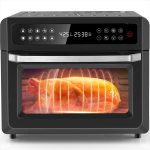 Cicikiki 20 Quart Air Fryer Toaster Oven Combo with Rotisserie and Dehydrator Extra Large Capacity Family Size 20 qt, Black