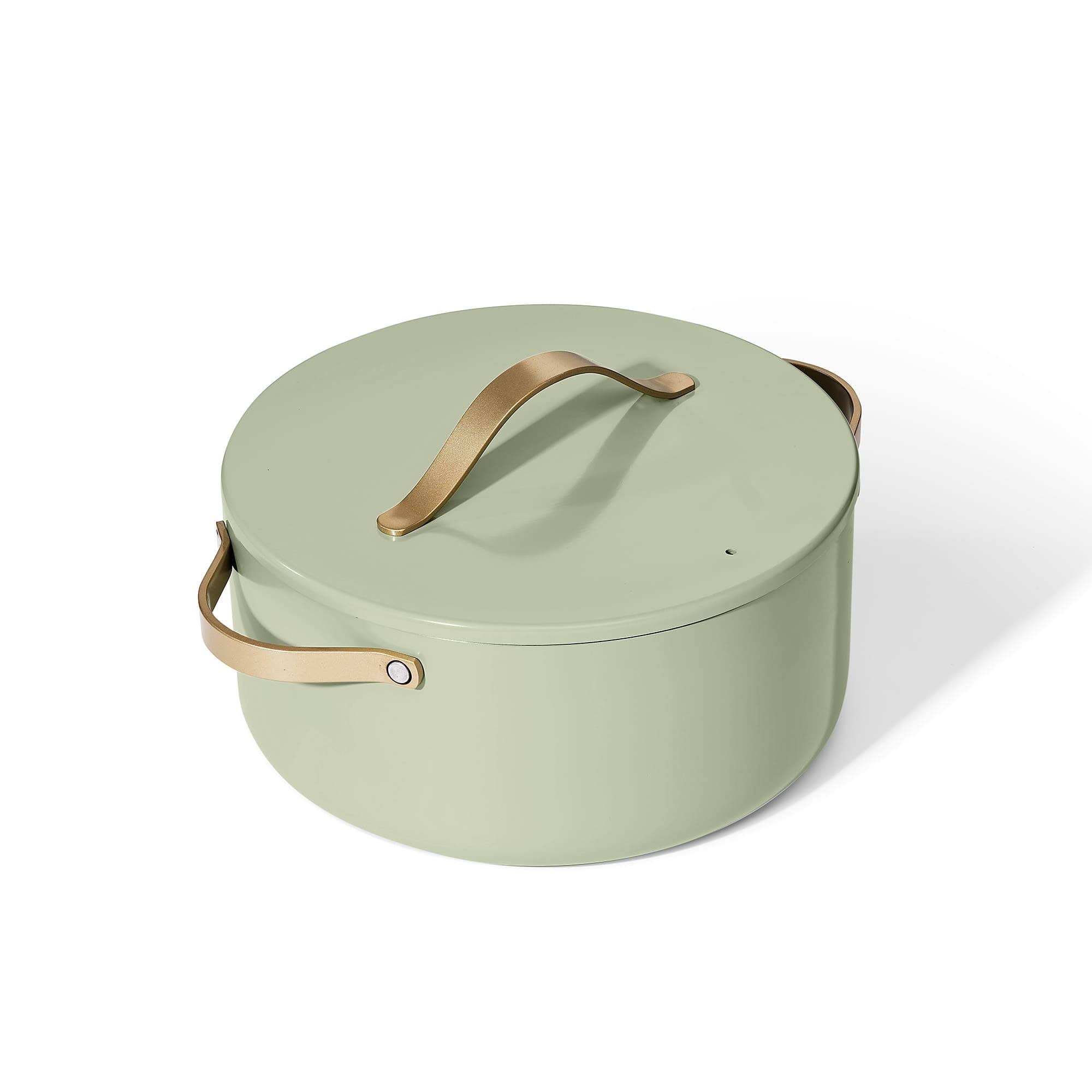 ee040657f726a072f89f1e53bf178baa02bd23e9fbe7156e4b89076065c7eb82.jpg Beautiful 5 Quart Dutch Oven, Sage Green by Drew Barrymore - Image 1