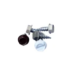 Scrooscoop #8 x 1/2 in Hex Head Self-Drilling Screws, #29 Driver, Adobe Tan, 100-Pack Bag