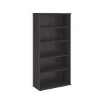 Bush Business Furniture Hybrid 73"h 5 - Shelf Bookcase with Adjustable Shelves Storm Gray Laminated