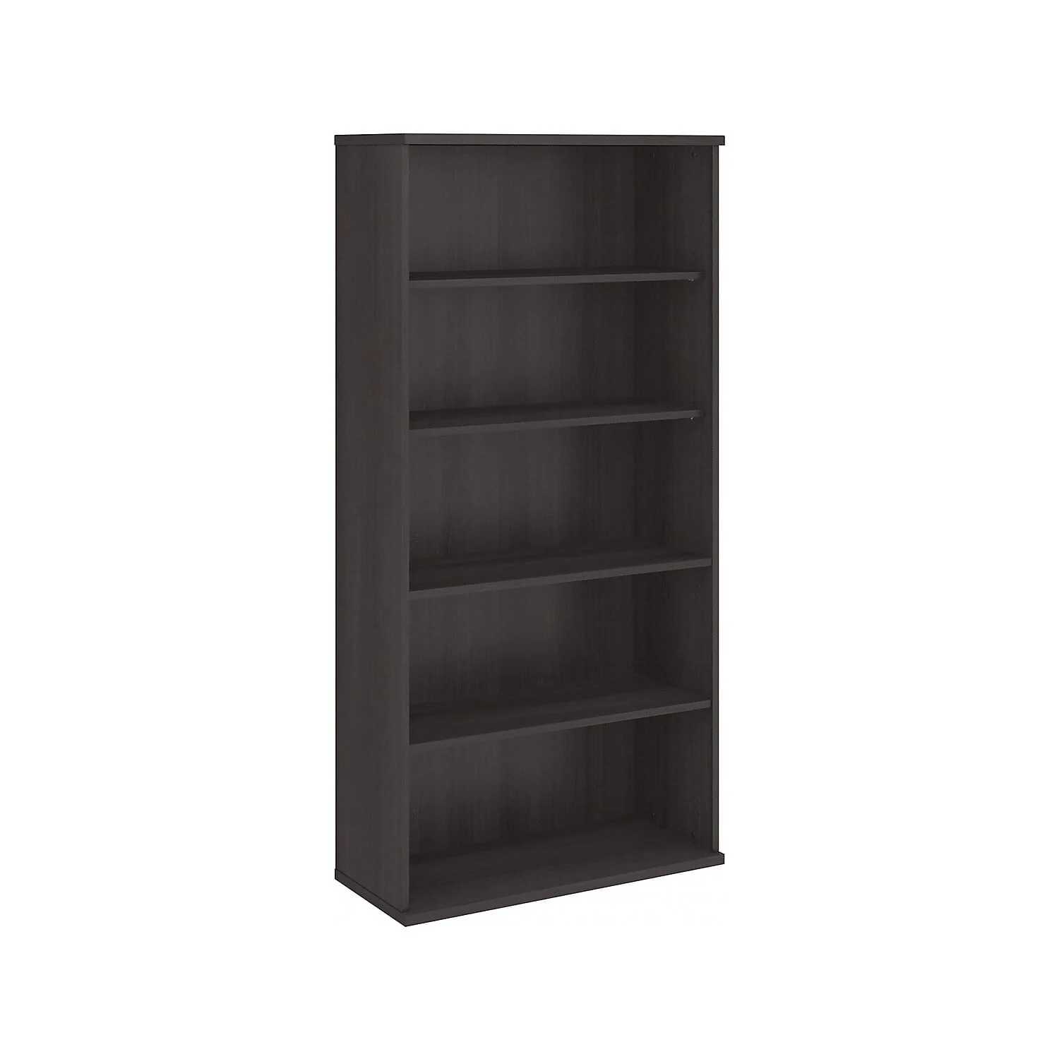 ee0ce7d3cfa1c627dbf3c1f39796719a7167433c6877d1640d498c8b11e1ba26.webp Bush Business Furniture Hybrid 73"h 5 - Shelf Bookcase with Adjustable Shelves Storm Gray Laminated - Image 1