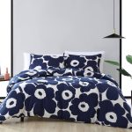 Marimekko Unikko Blue Duvet Cover Set, Full/Queen - Indigo