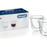 De'Longhi Double Wall Thermo Espresso Glass, Clear, 2 oz - 2 pack