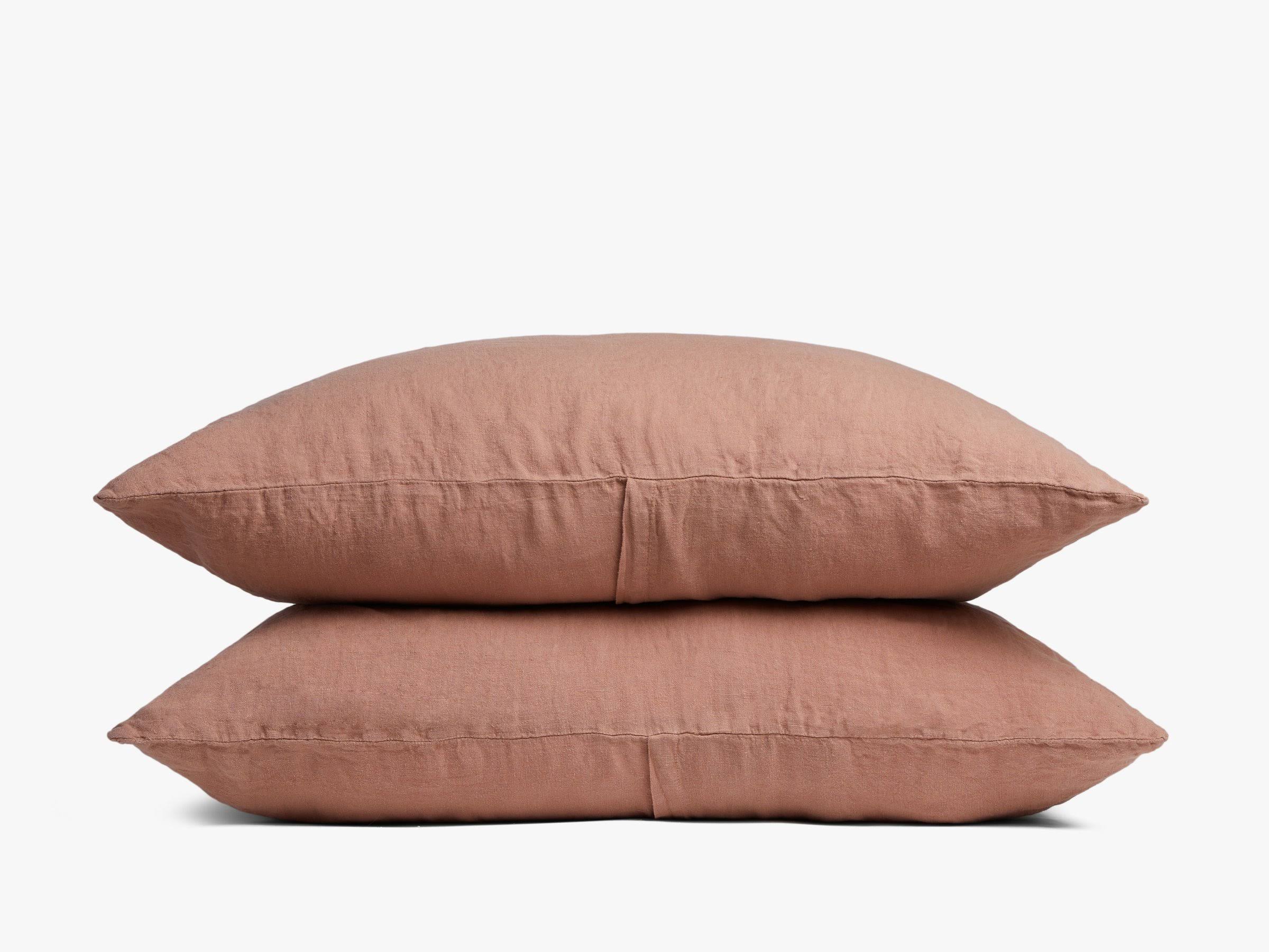 ee550c8d87d6903edbba4faeae2ccb876347dc47e87626ce5aedbc918f73be9b.jpg Standard Linen Pillowcase Set in Clay | Made in Portugal | Parachute - Image 1