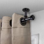 Brayden Studio Sewa Single Curtain Rod, Size: 120 inch- 170 inch Large, Black