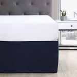 Mainstays Solid Pleated Navy Soft Brushed Polyester Bedskirt, King (1 Count), Size: 78 inch x 80 inch