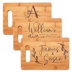 Be Burgundy Personalized Cutting Board, Bamboo Cutting Board - Personalized Gifts - Wedding Gifts for The Couple, Engagement Gifts, Gift