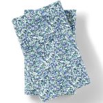Comfy Super Soft Cotton Flannel Print Pillowcases - 5oz - Lands' End - Blue - Sq