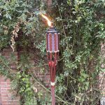 Mainstays Stained Bamboo Yard Torch with Fiberglass Wick - Brown - 57 in