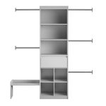 Little Seeds Grow with Me Grey Adjustable Kids Closet Organizer System