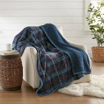 Member's Mark 60" x 70" Oversized Plush Sherpa Throw Blanket, Spiced Plaid Aramis Plaid